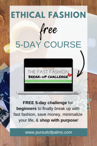 5-DAY EMAIL COURSE TO LEARN HOW TO QUIT SUPPORTING FAST FASHION AND START SHOPPING MORE ETHICALLY! Fair Trade / Ethical #fairtrade #ethicalfashion #sustainable #ecofriendly #empoweringwomen #endpoverty #directsales #handmade #handcrafted